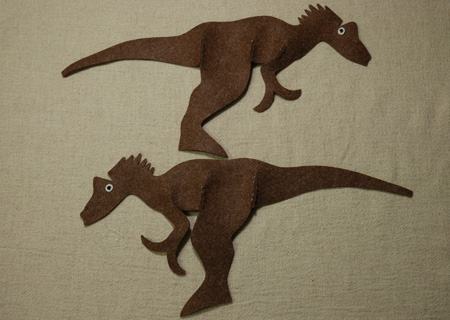 フェルトの恐竜アロサウルスSDの作り方05