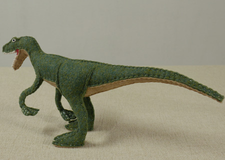 フェルトの恐竜ヴェロキラプトルSD_03
