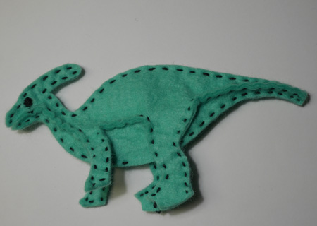 フェルトの恐竜ハドロサウルスMの作り方06
