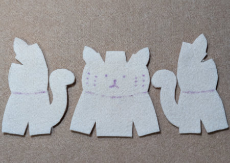 フェルトのまねき猫２の作り方02