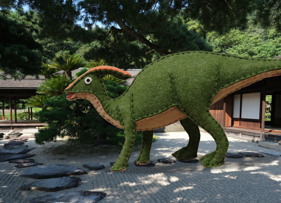 フェルトの恐竜パラサウロロフスSDc