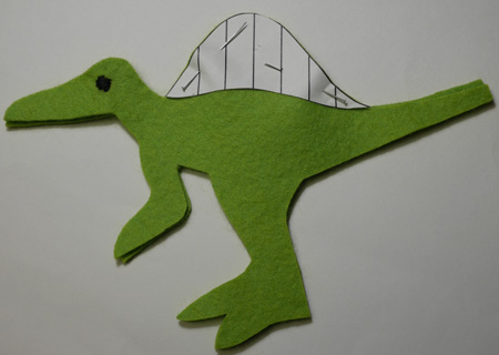 フェルトの恐竜スピノサウルスMの作り方M03