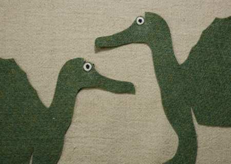 フェルトの恐竜スピノサウルスSDの作り方06