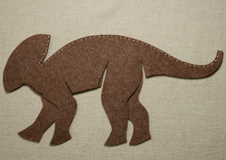 フェルトの恐竜トリケラトプスSDの作り方07