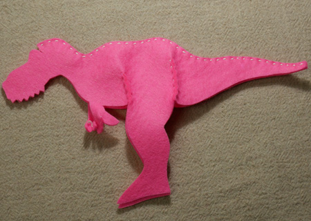 やまむらや ぬいぐるみ店 フェルトの恐竜ティラノサウルス４の作り方