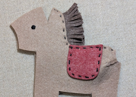 フェルトのウマ５の作り方10
